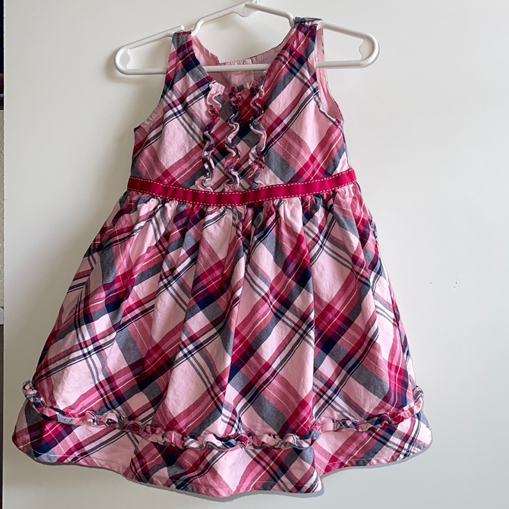 Girls Plaid Twill Dress